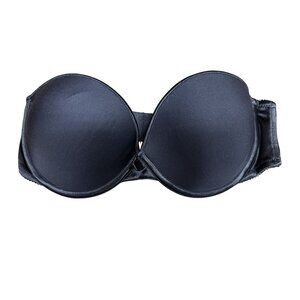 Bali Black Strapless Underwire Bra Size 34C Nylon Spandex Womens Intimates